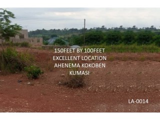 A 150ft by 100ft Plot Of Land For Your Building Is Up For Sale. Excellent Location At Ahenema Kokoben, Kumasi.