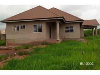 4 Bedrooms Beautiful To Complete House Located At a T-Junction Road Corner At Ahenema Kokoben (Aboabota)